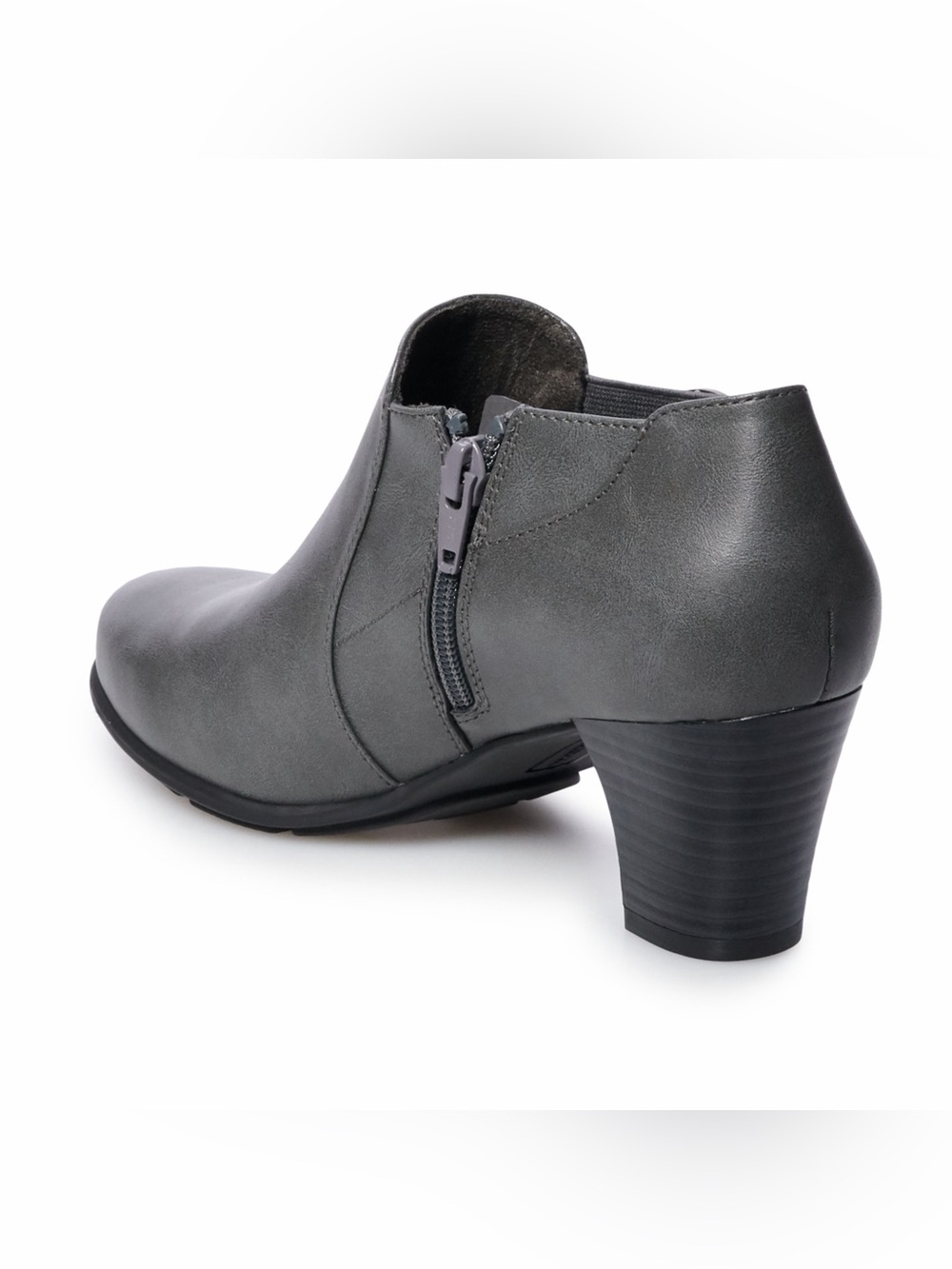 croft & barrow Gray Block Heel Ankle Bootie Size 8 - Picture 4 of 14